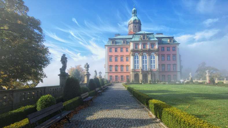 Schloss in Książ. Puzzlespiel online