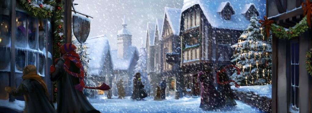 Hogsmeade in the winter jigsaw puzzle online