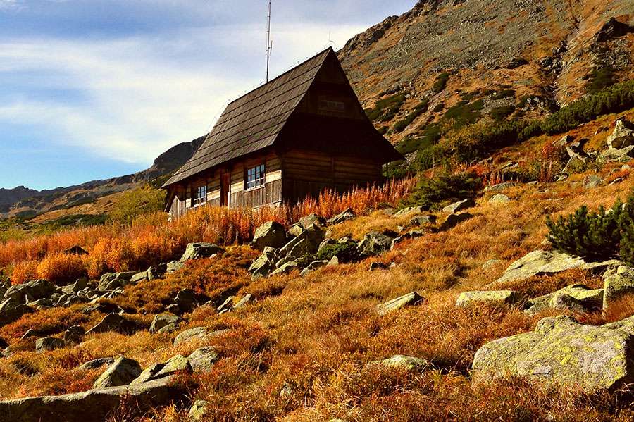 Herbst in den Bergen. Online-Puzzle