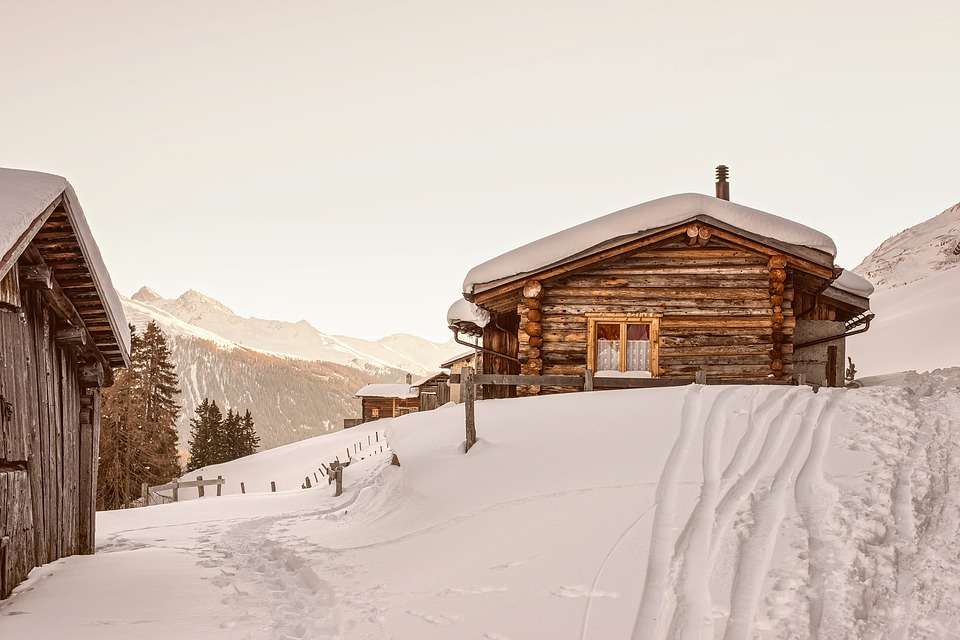 Χειμώνας στην Ελβετία. παζλ online