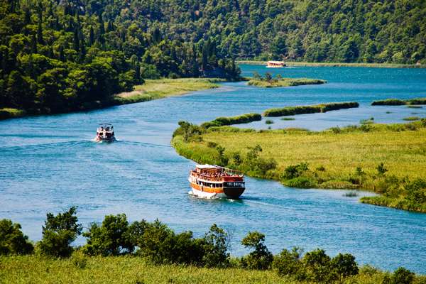 landschap van de rivier Krka legpuzzel online
