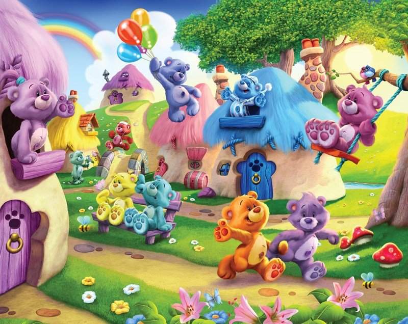 Felizes ursos coloridos. quebra-cabeças online