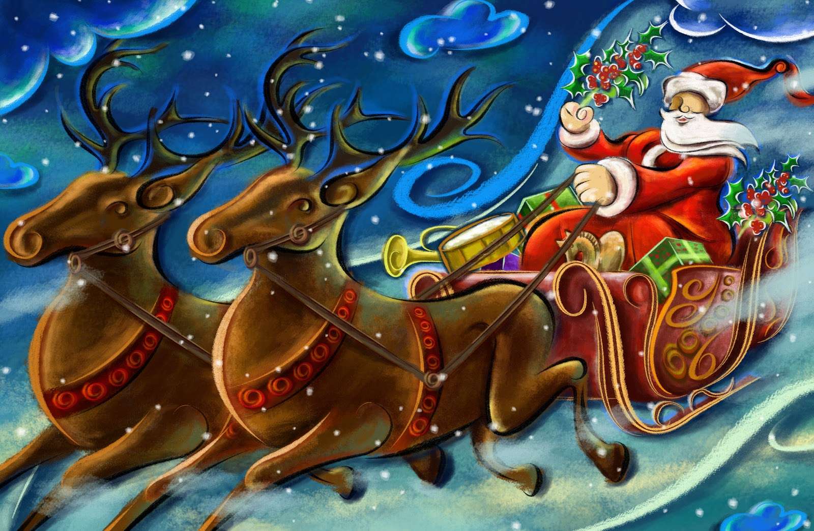 Babbo Natale pazzo. puzzle online