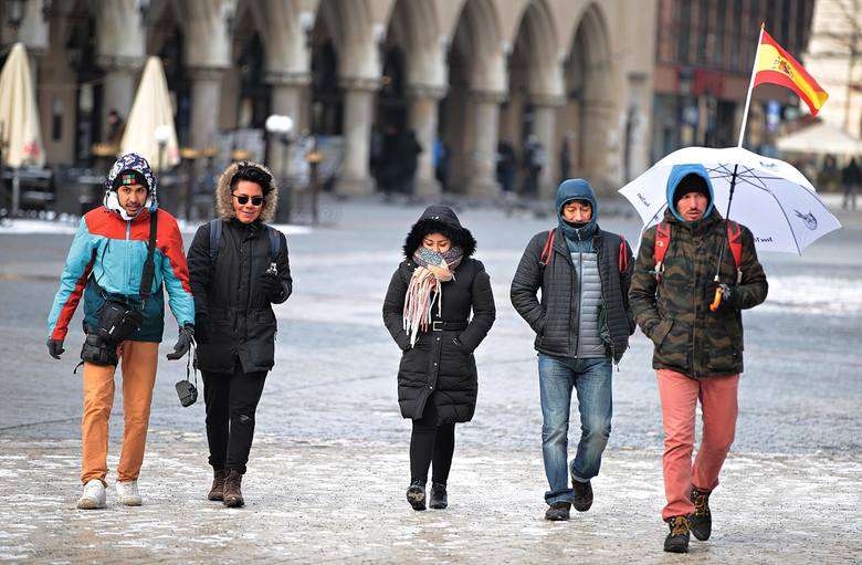 Сурова зима в Краков. онлайн пъзел