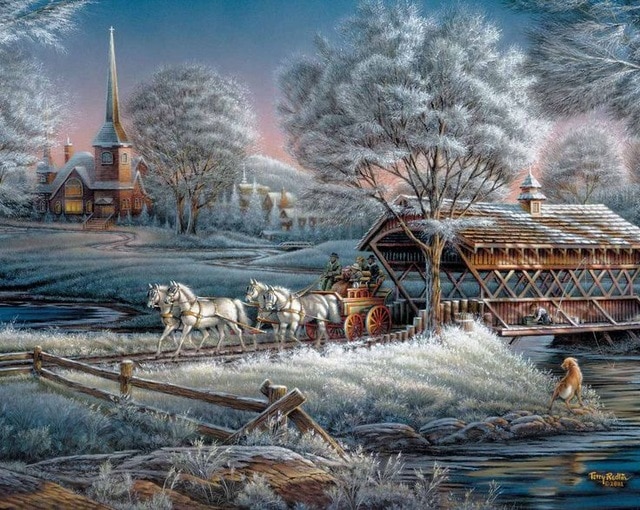 Winter in the countryside. jigsaw puzzle online
