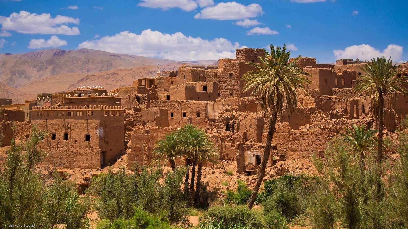 Marocko - lerbyggnader Pussel online