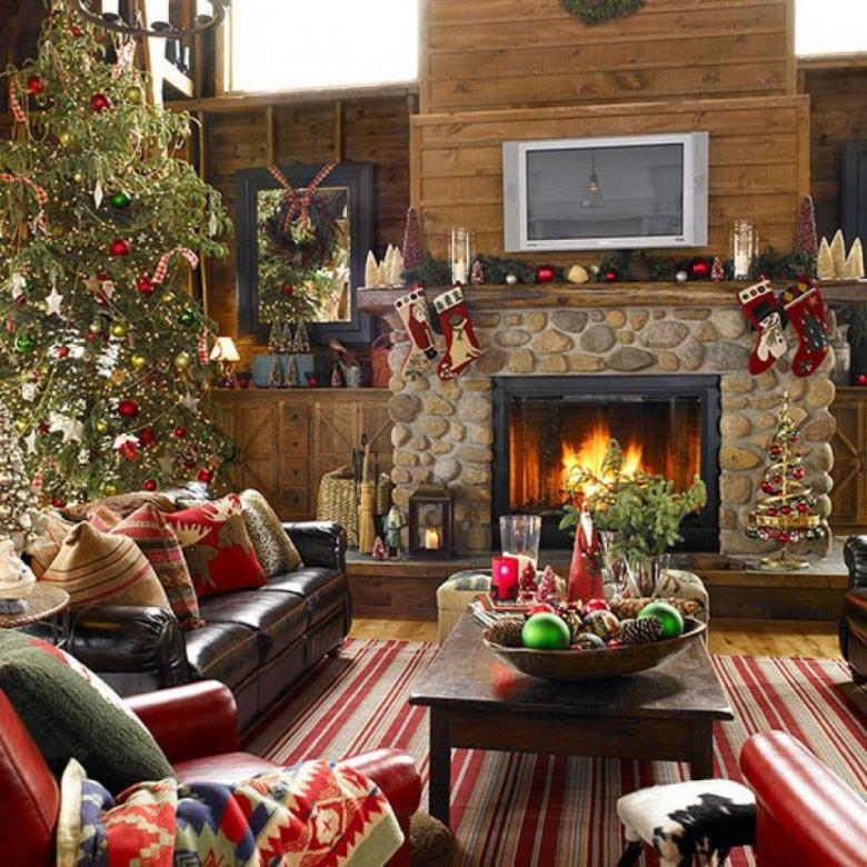 Cameră decorată festiv. puzzle online