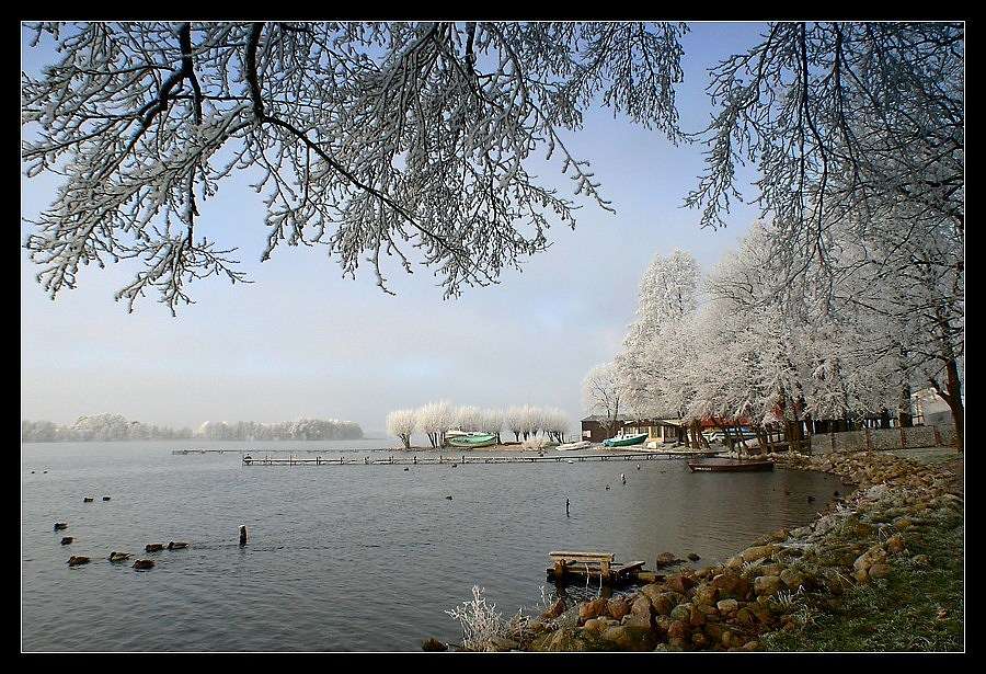 Зима в Дравских озерах пазл онлайн