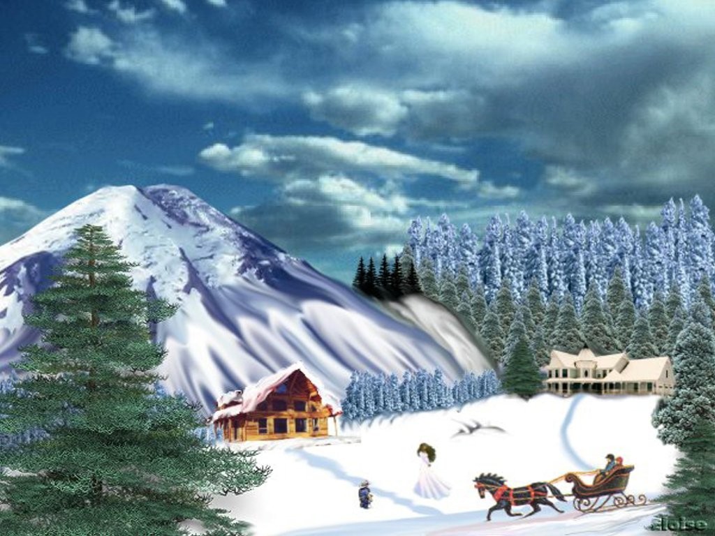 Winter landscape. online puzzle