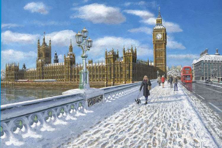 Winter London. Puzzlespiel online