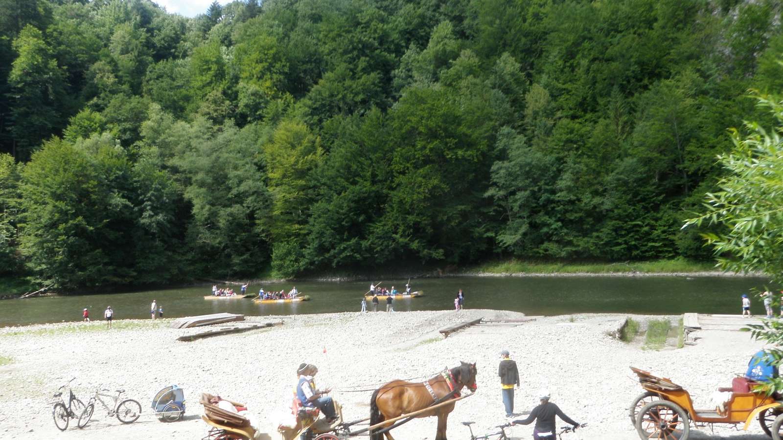 Vue de la rivière Dunajec puzzle en ligne
