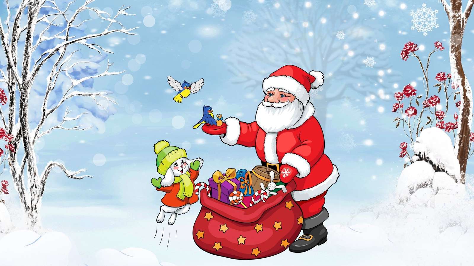 Dary od Santa Claus. skládačky online