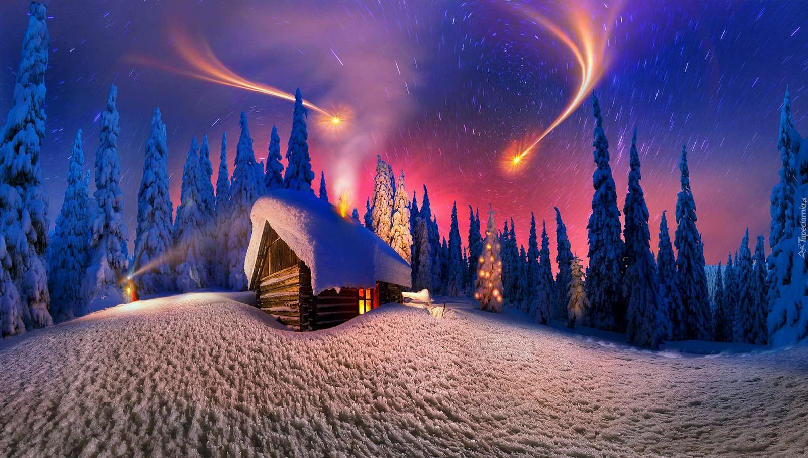 Cottage in einem Wintermantel. Puzzlespiel online