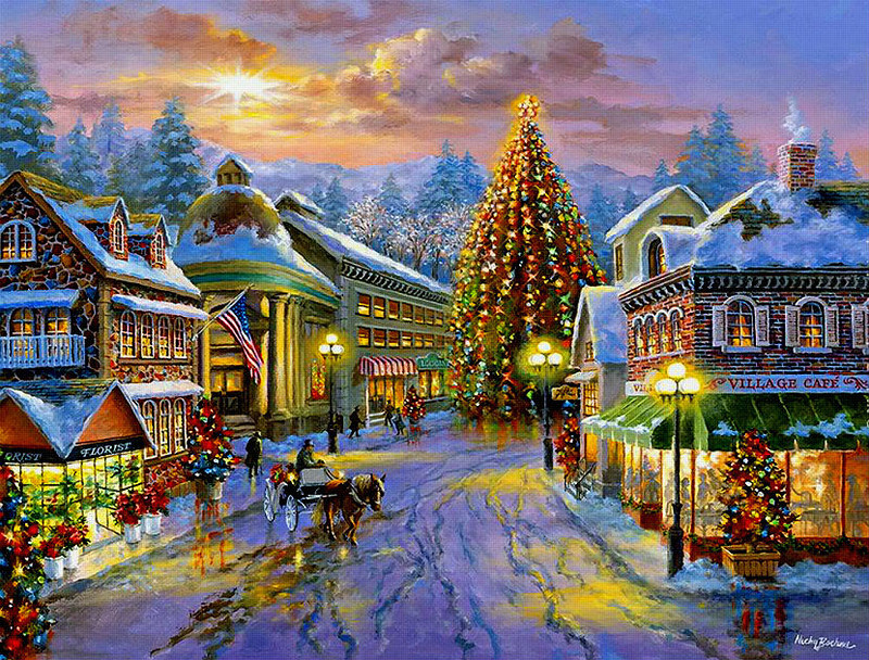 The city during the holidays. jigsaw puzzle online