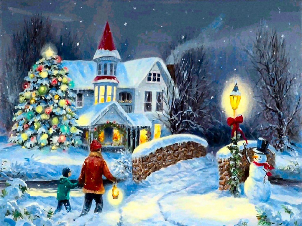 snowy Christmas jigsaw puzzle online