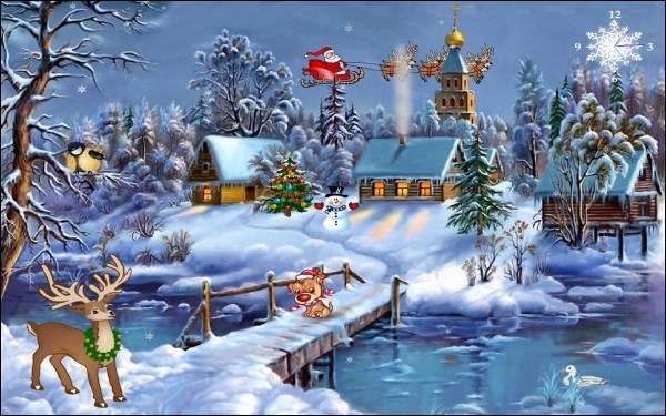 Poză de Crăciun. puzzle online