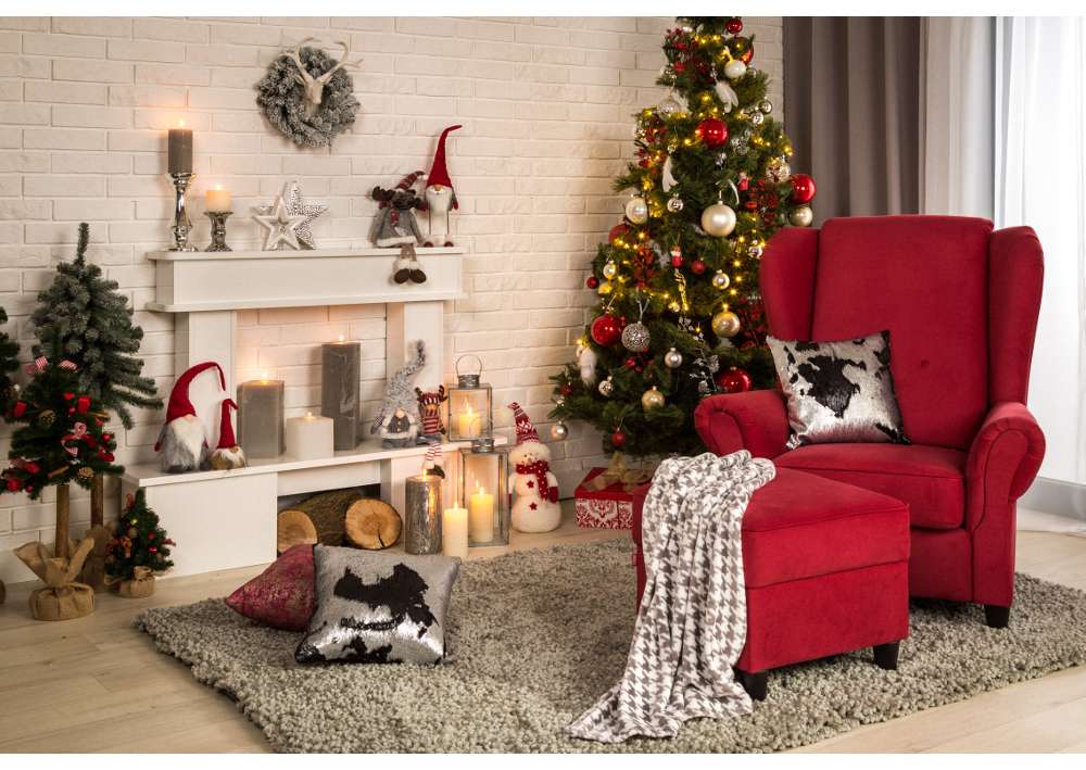 Χριστουγεννιάτικο δωμάτιο. παζλ online