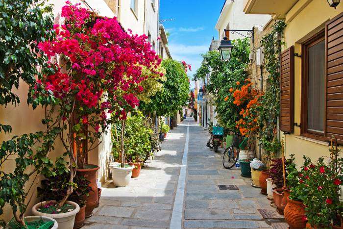 A street full of flowers. jigsaw puzzle online