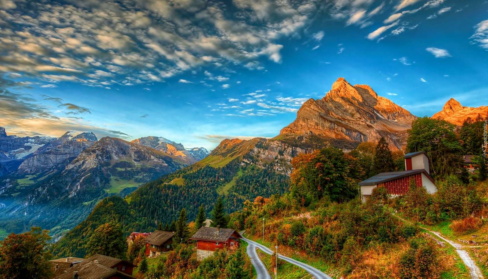 Ελβετικό τοπίο. παζλ online