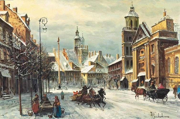 Iarna la Varșovia. puzzle online