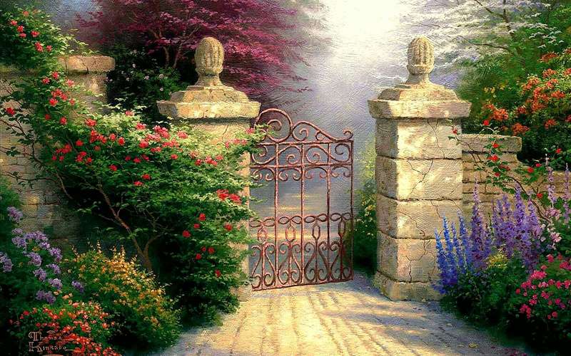 Zahradní brána. skládačky online