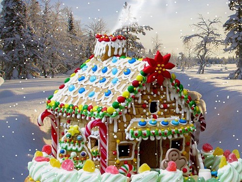 Gingerbread cottage. online puzzle