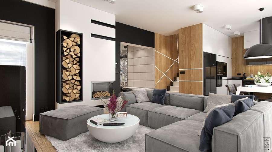 Una sala de estar con estilo rompecabezas en línea