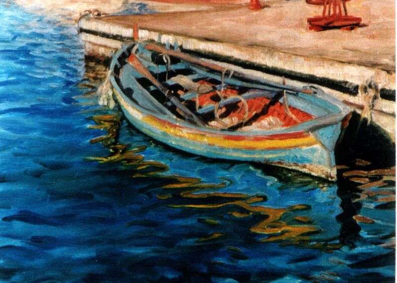 Boat in the port jigsaw puzzle online