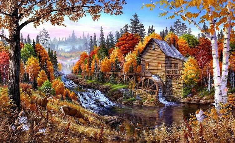 Herfst landschap. legpuzzel online