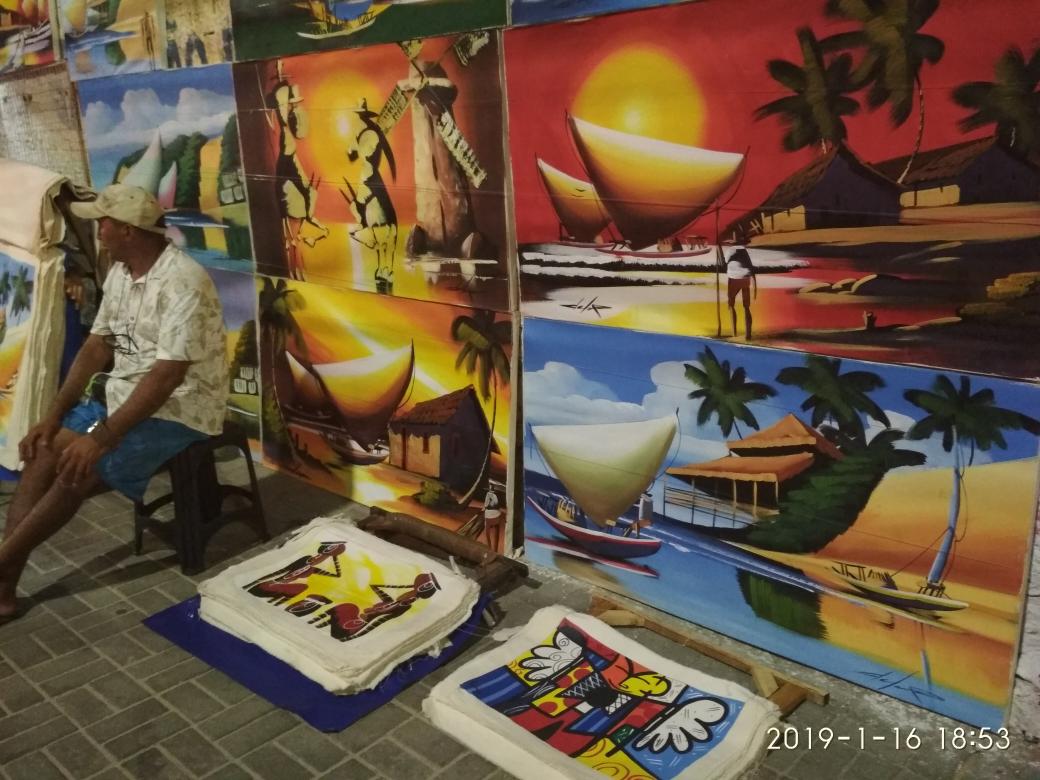 Verkäufer von Gemälden in Nata Puzzlespiel online