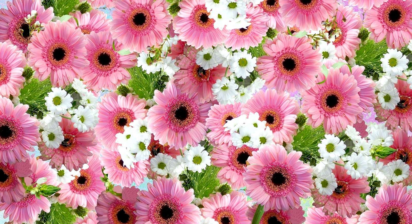 barevné květiny skládačky online