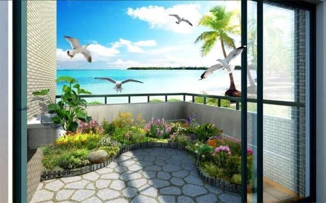 On the balcony jigsaw puzzle online