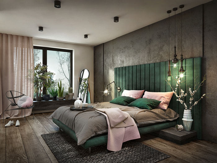 Бутилирано зелено в спалнята онлайн пъзел