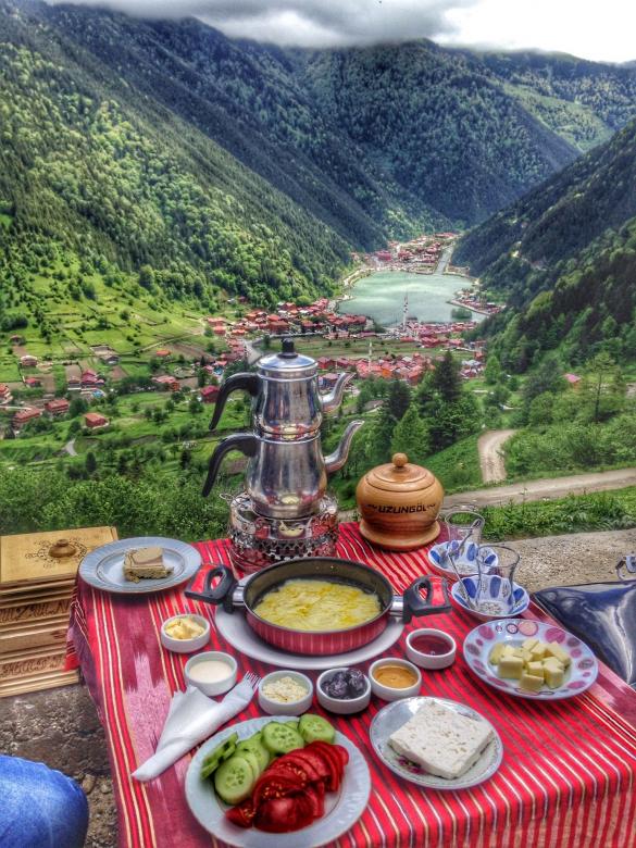 Turkish breakfast with a view. jigsaw puzzle online