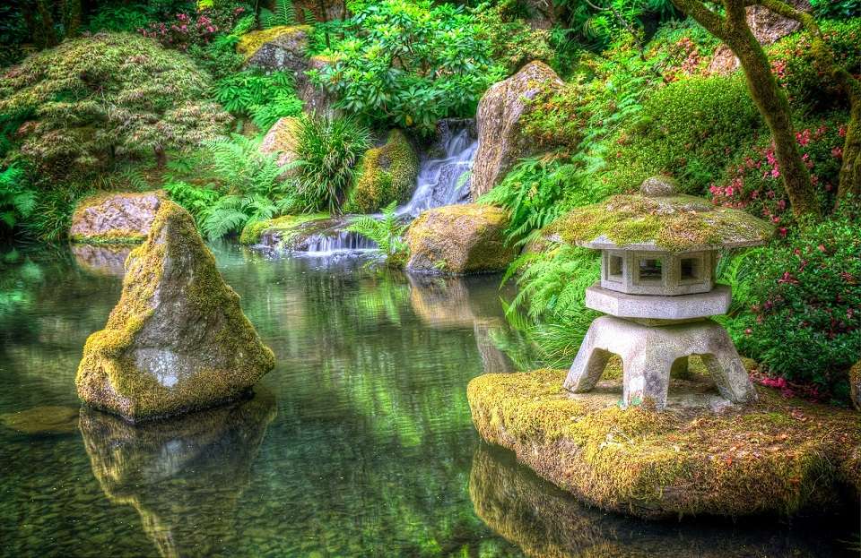 Ιαπωνικός κήπος. παζλ online