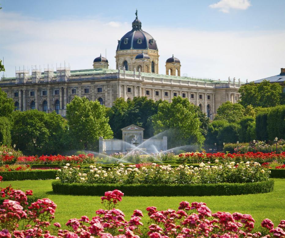 Volksgarten parkerar i Wien. pussel på nätet