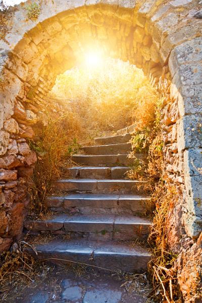 oude trappen in Griekenland legpuzzel online