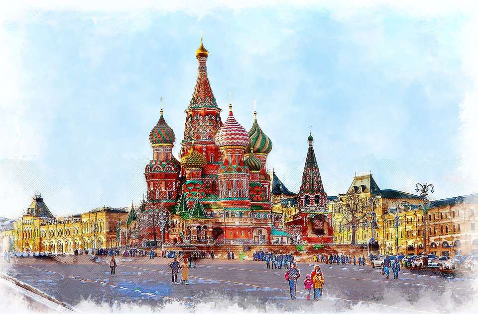 Moskau, orthodoxe Kirchen. Online-Puzzle