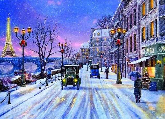 Winter in Parijs. legpuzzel online