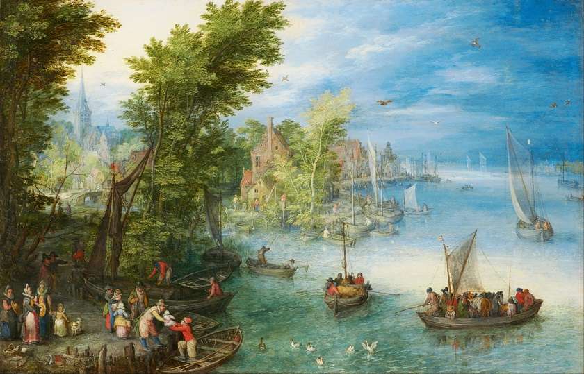 Landscape on the river online puzzle