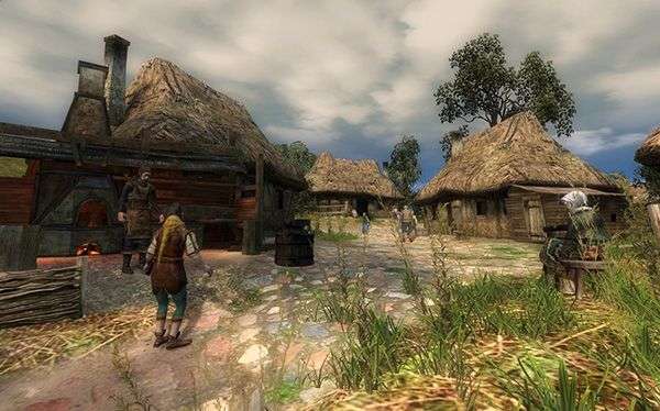 Μεσαιωνικό χωριό. online παζλ