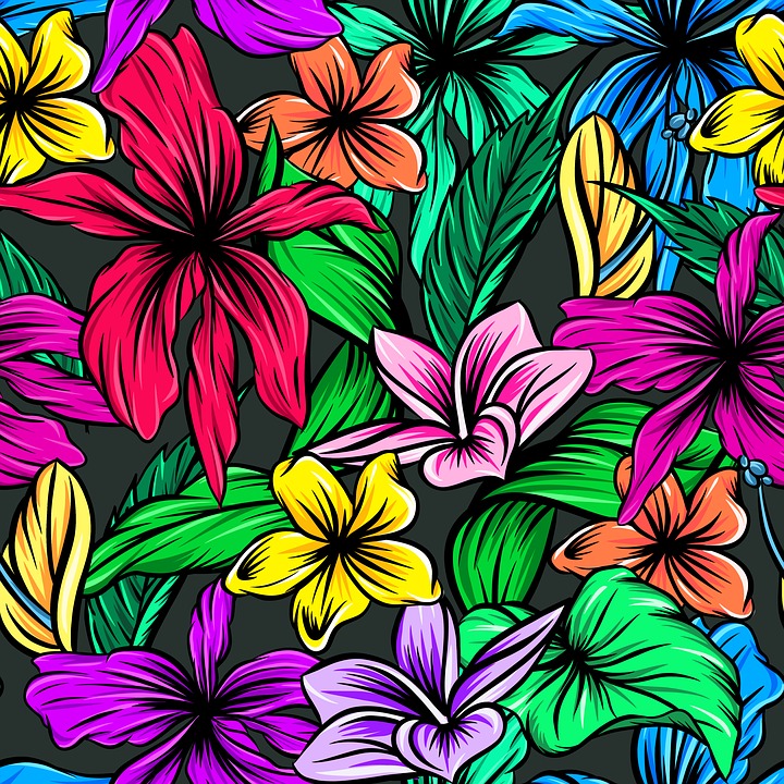 Colorful flowers . online puzzle