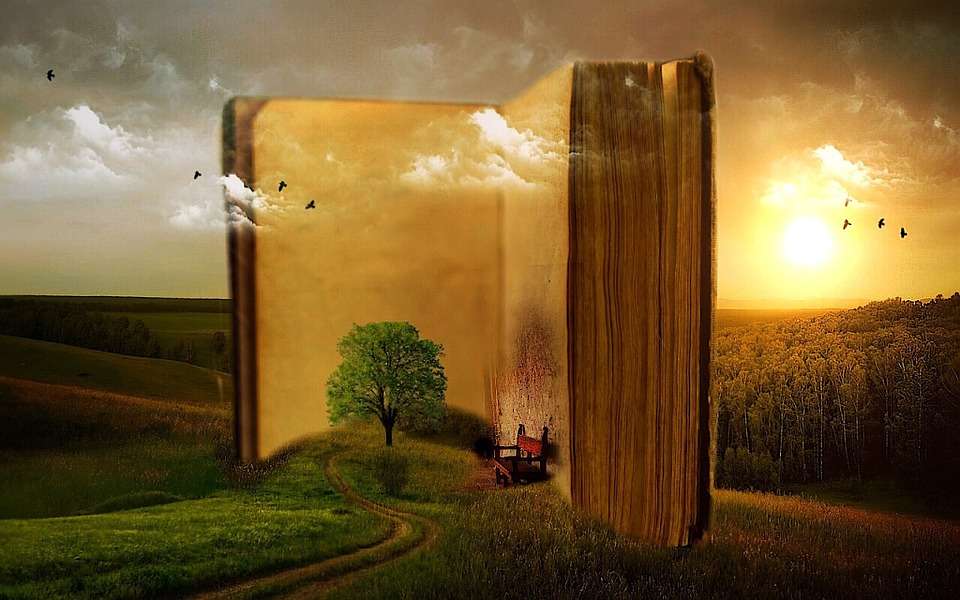 Landscape with a book jigsaw puzzle online