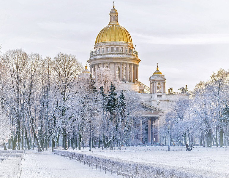 Tél Szent Petrersburgban. kirakós online