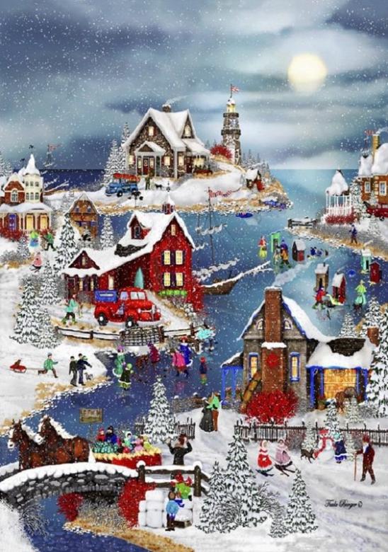 Inverno como um conto de fadas puzzle online