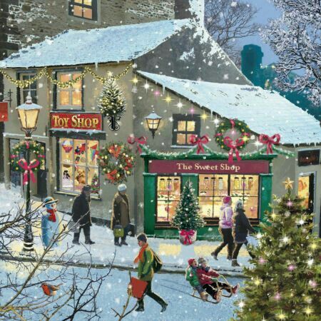 Christmas shopping jigsaw puzzle online
