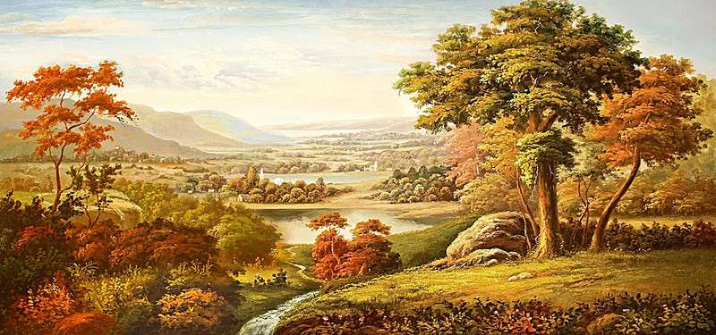 Herbstliche Landschaft. Online-Puzzle