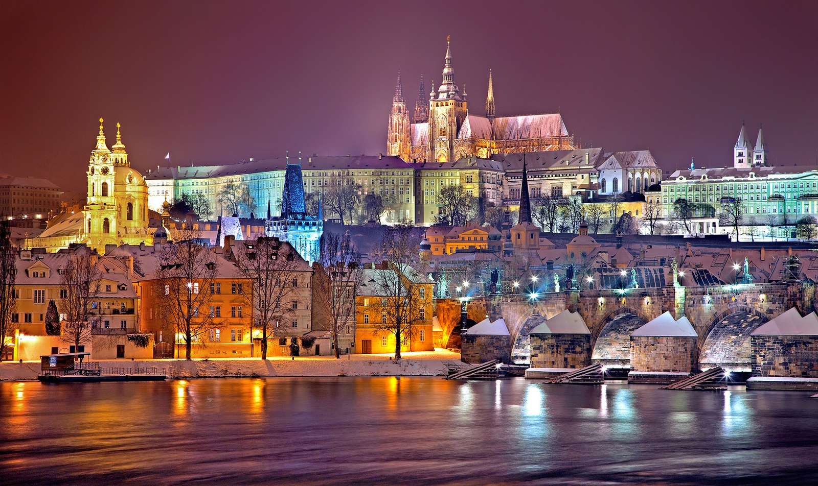 Prague en hiver puzzle en ligne