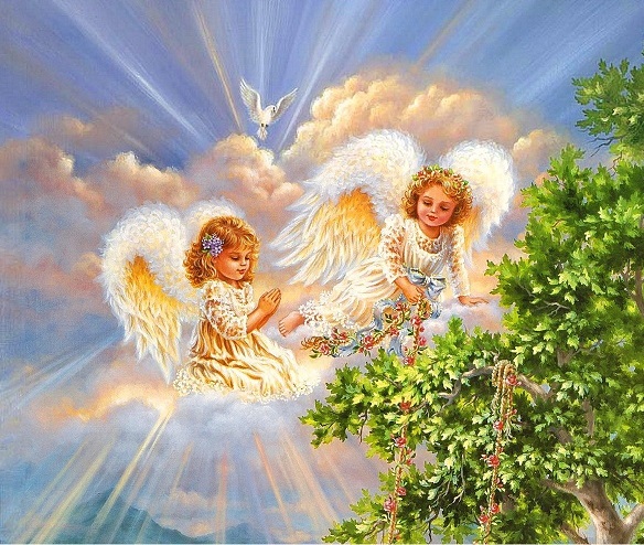 Два ангела. онлайн пъзел