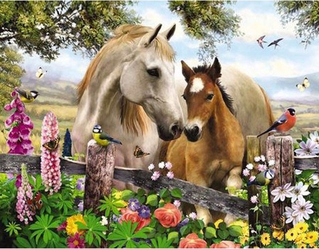 Lovely ponies. jigsaw puzzle online